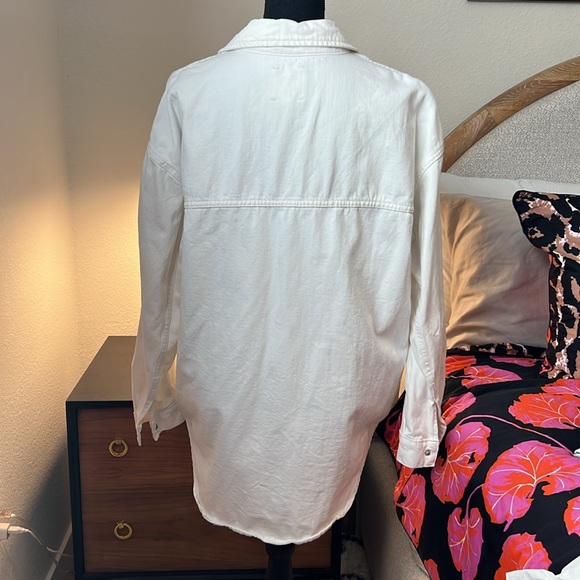 NWOT Habitual White Denim Shirt Jacket - Picture 8 of 10